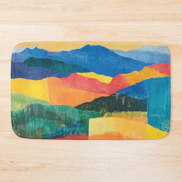 Item preview, Original Paintings by Etel Adnan, Etel Adnan Color Landscape Art designed and sold by OilArtLittle.
