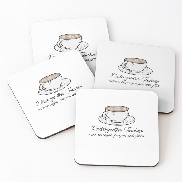 Item preview, Kindergarten Teacher Runs on Coffee, Prayers and Glitter – Funny Teacher designed and sold by DesignbyAACreations .
