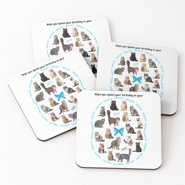 Item preview, Birthday Happy Place Surrounded By Cats designed and sold by MYCatStuff.