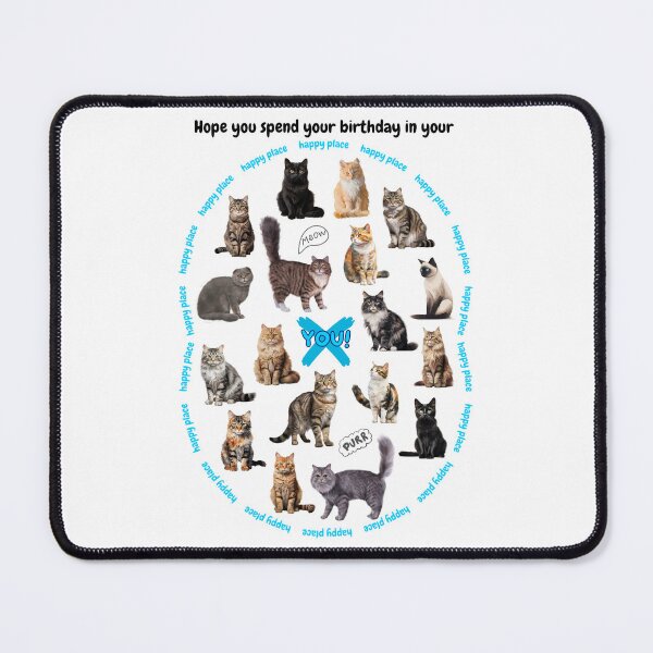 Item preview, Birthday Happy Place Surrounded By Cats designed and sold by MYCatStuff.