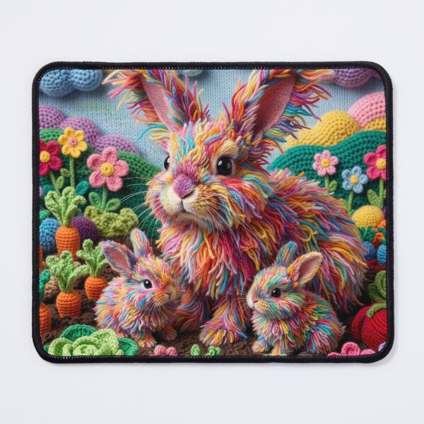 Item preview, Yarn Rabbits Invade Yarn Garden designed and sold by Tridentulus.