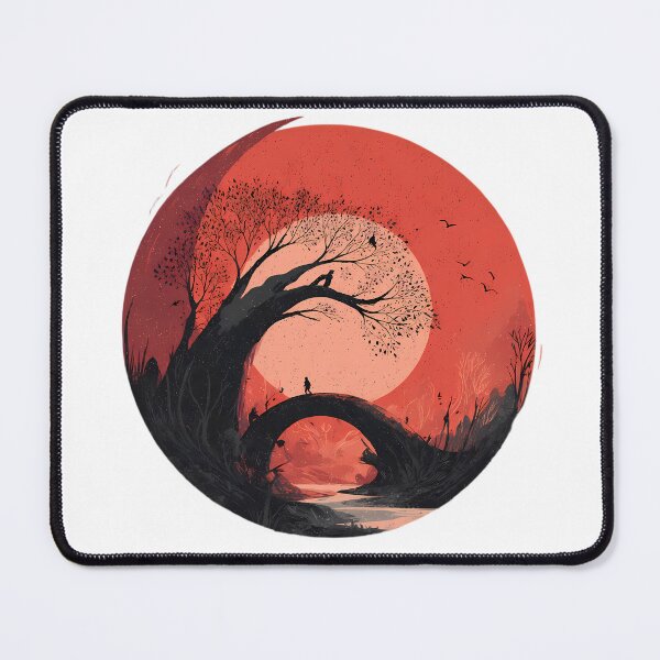 Item preview, Landscape Whimsical Illustrations Blending Nature Humanity Imagination Design designed and sold by ART ATTACK ZONE.