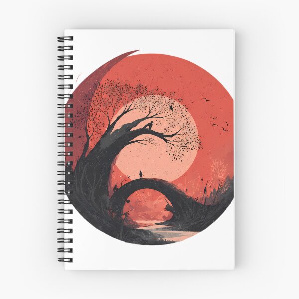 Item preview, Landscape Whimsical Illustrations Blending Nature Humanity Imagination Design designed and sold by ART ATTACK ZONE.