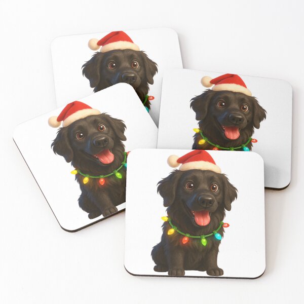 Item preview, Christmas Flat Coated Retriever designed and sold by Sillytoe.