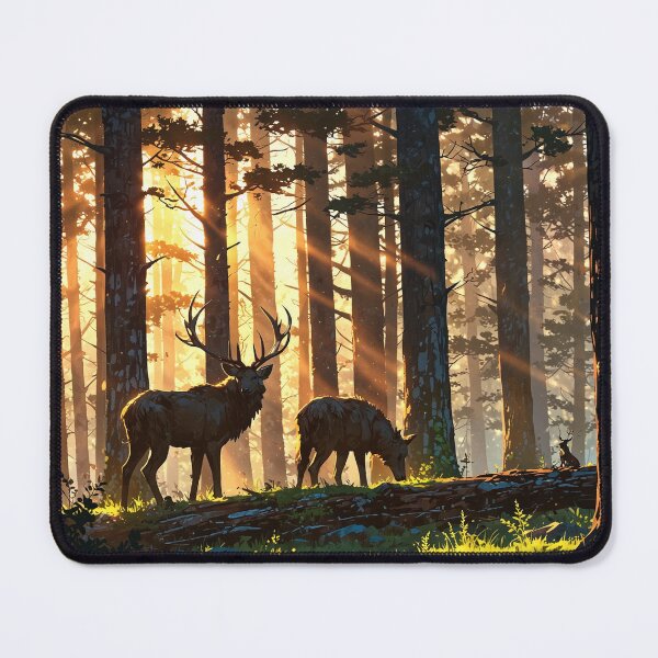 Item preview, Buck and Wolf in the forest designed and sold by Aesthetic Visuals.