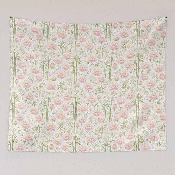 Item preview, Zen Garden: Bamboo and Blush Lotus designed and sold by Delfyn Studios.