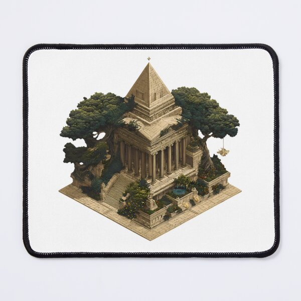Item preview, Pyramid Egypt Illustrations Blending Nature Humanity Imagination Design designed and sold by ART ATTACK ZONE.