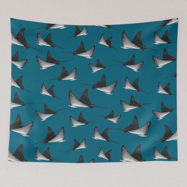 Item preview, Spotted Eagle Ray Pattern - Teal designed and sold by WestCoastWoods.
