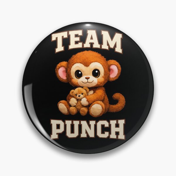 Item preview, TEAM PUNCH – Cute Plush Monkey Retro Design designed and sold by FrameFlow.