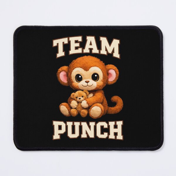 Item preview, TEAM PUNCH – Cute Plush Monkey Retro Design designed and sold by FrameFlow.