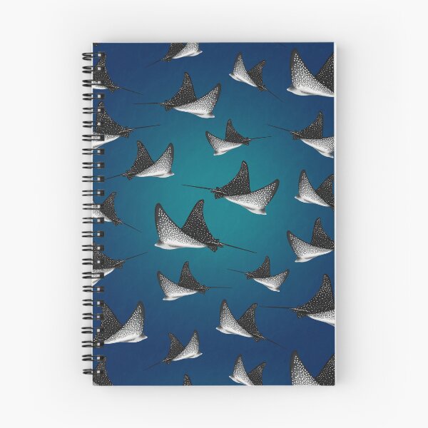 Item preview, Spotted Eagle Ray Pattern - Blue Ocean Background designed and sold by WestCoastWoods.