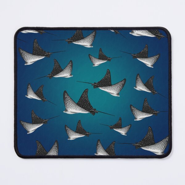 Item preview, Spotted Eagle Ray Pattern - Blue Ocean Background designed and sold by WestCoastWoods.