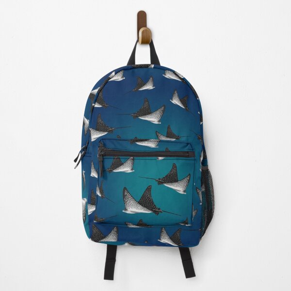 Item preview, Spotted Eagle Ray Pattern - Blue Ocean Background designed and sold by WestCoastWoods.