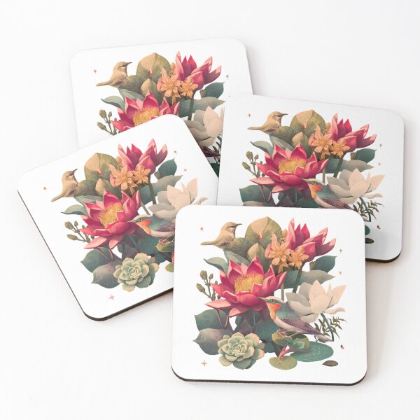 Item preview, Birds Flowers Illustrations Blending Nature Humanity Imagination Design designed and sold by ART ATTACK ZONE.