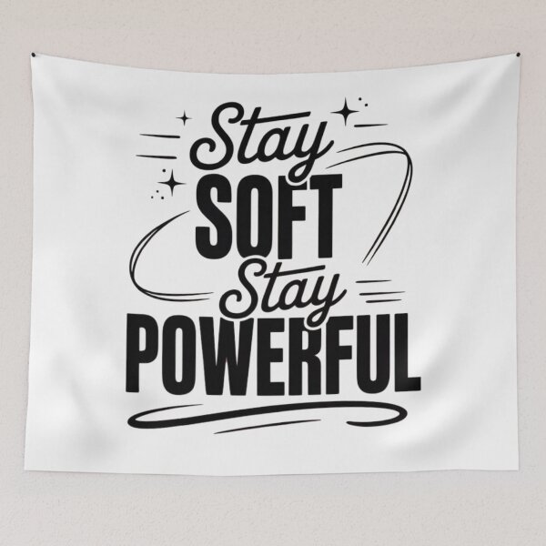 Item preview, Stay Soft Stay Powerful  – Pastel Aesthetic Streetwear Quote designed and sold by CrystalCove11.