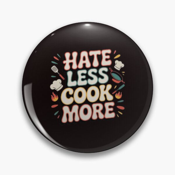 Item preview, Hate Less Cook More Positive Chef Kitchen Humor Quote designed and sold by MagicSD Designs.