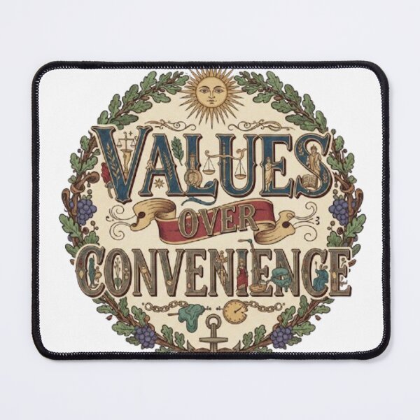 Item preview, VALUES OVER CONVENIENCE designed and sold by likbatonboot.