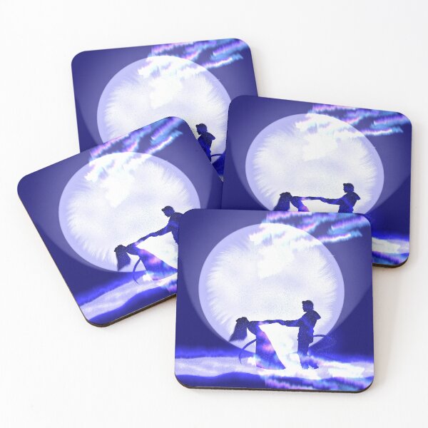 Item preview, Cosmic Moon Love – Galaxy Silhouette Couple Art designed and sold by kerissfantasyart .