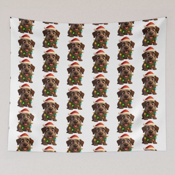 Item preview, Christmas German Wirehaired Pointer designed and sold by Sillytoe.