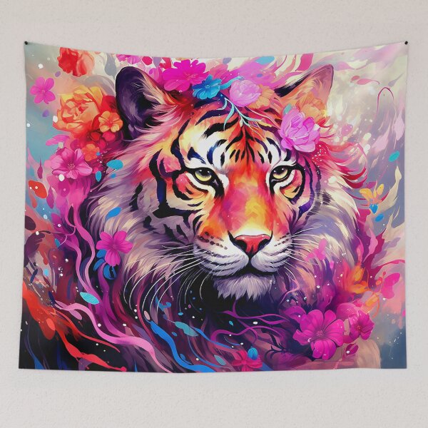 Item preview, Fantasy Lion Face In Hot Pink Digital Art designed and sold by DEC02.