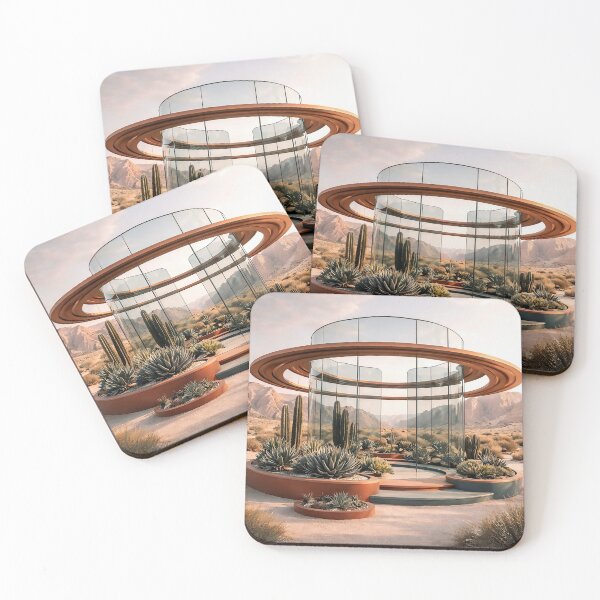 Item preview, Saturn Ring Modern Greenhouse - Retro-Futuristic Planet Art designed and sold by LuxeBuzz.