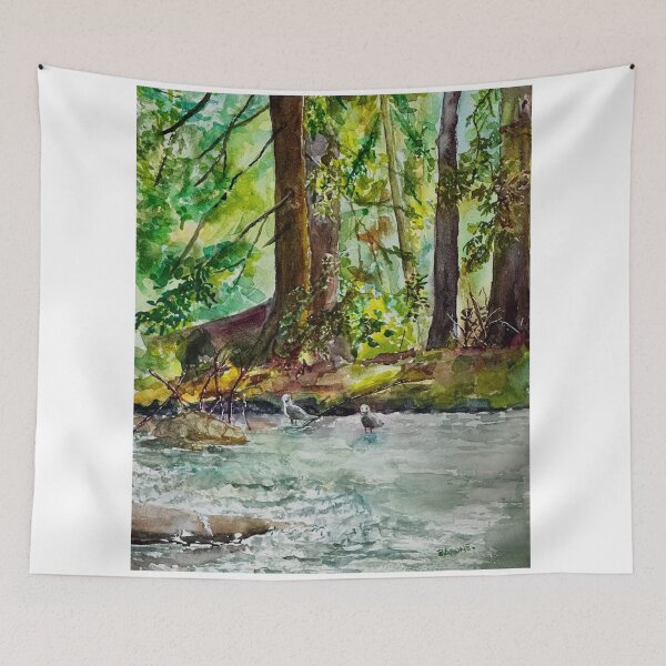 Item preview, Misty Hart Ski aWatercolor Forest designed and sold by Giuliaclimb.