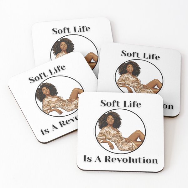 Item preview, Soft Life is a Revolution – Black Girl Healing Era Sticker designed and sold by justgirlietingz.