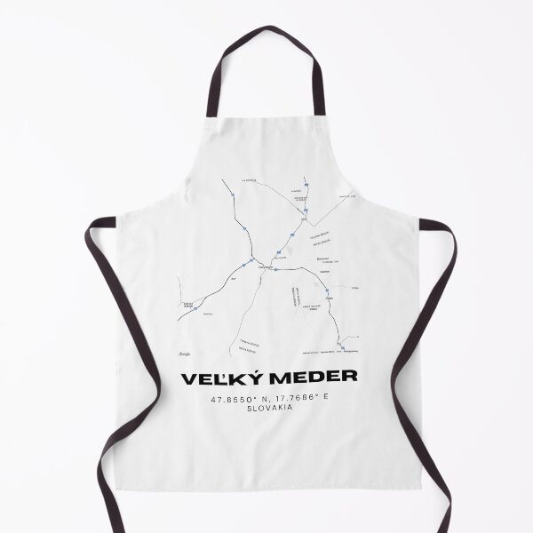 Item preview, Veľký Meder Slovakia Minimalist City Map | Black & White Print designed and sold by RM-Journey.