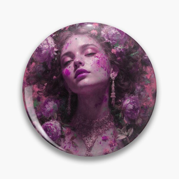 Item preview, Floral Muse – Romantic Pink Botanical Portrait Art designed and sold by joycrysstudio.