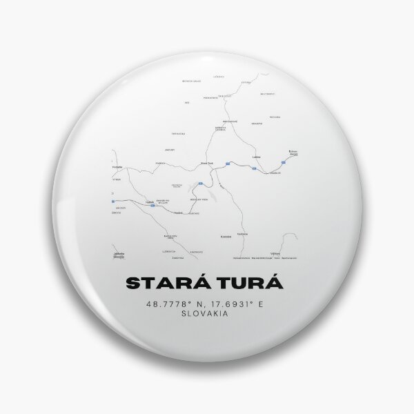 Item preview, Stará Turá Slovakia Minimal Map | Modern City Street Art designed and sold by RM-Journey.