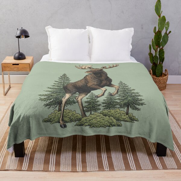 Item preview, Moose in Forest Wildlife Nature Design designed and sold by BirdsnStuff.