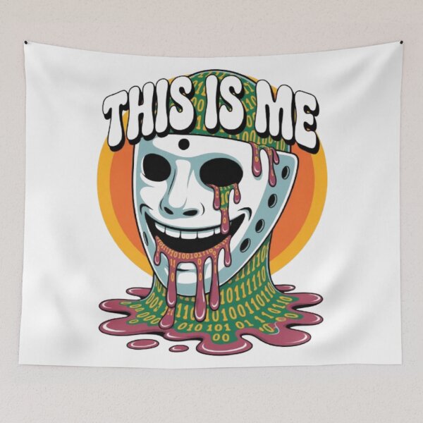 Item preview, This Is Me – Melting Identity Cyber Mask Graphic designed and sold by NewUSShop.