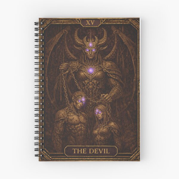 Item preview, The Devil Tarot Card (Violet-Mecha) designed and sold by TechsTrinkets.