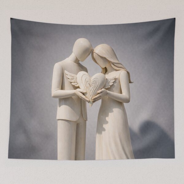 Item preview, United in Love – Winged Heart Embrace designed and sold by ECHOES from the SOUL.