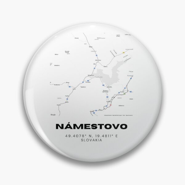 Item preview, Námestovo Slovakia Minimalist City Map | Modern Black & White Art designed and sold by RM-Journey.