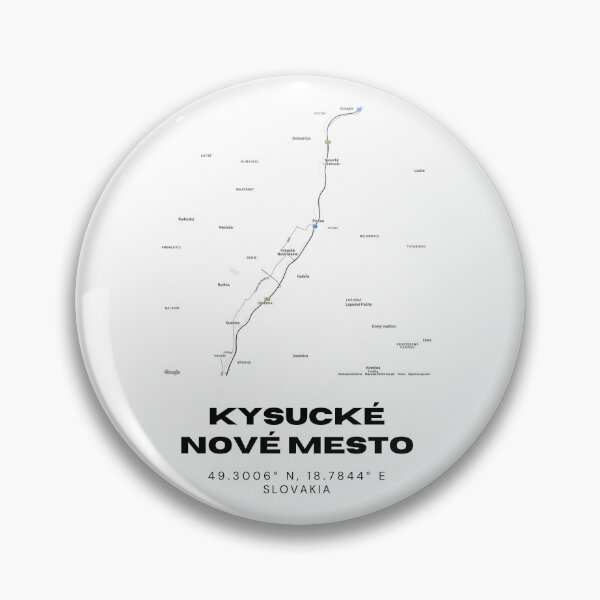 Item preview, Kysucké Nové Mesto Slovakia Minimalist Map | Modern City Print designed and sold by RM-Journey.