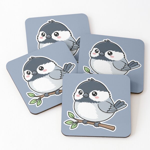 Item preview, Kawaii Chickadee on a Branch designed and sold by mossandmyth1984.