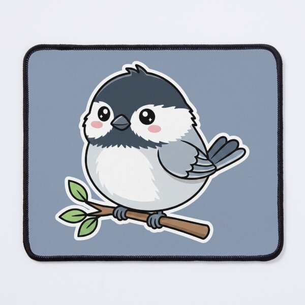 Item preview, Kawaii Chickadee on a Branch designed and sold by mossandmyth1984.