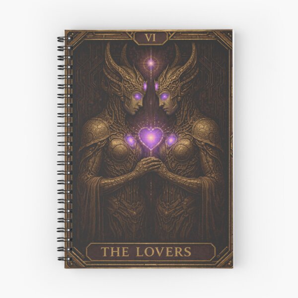 Artikelvorschau, Die Liebenden-Tarotkarte (Violet-Mecha) entworfen und verkauft von TechsTrinkets.