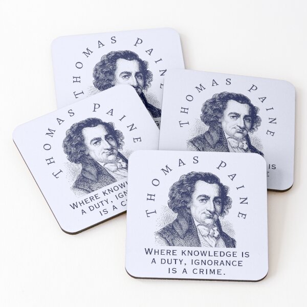 Item preview, Thomas Paine quote: Where knowledge is a duty, ignorance is a crime. designed and sold by artbleed.