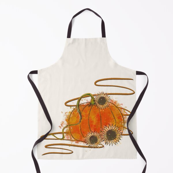 Item preview, Watercolor Pumpkin with Sunflowers - Autumn Harvest Illustration designed and sold by TheArtOfTreble.