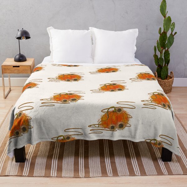 Item preview, Watercolor Pumpkin with Sunflowers - Autumn Harvest Illustration designed and sold by TheArtOfTreble.