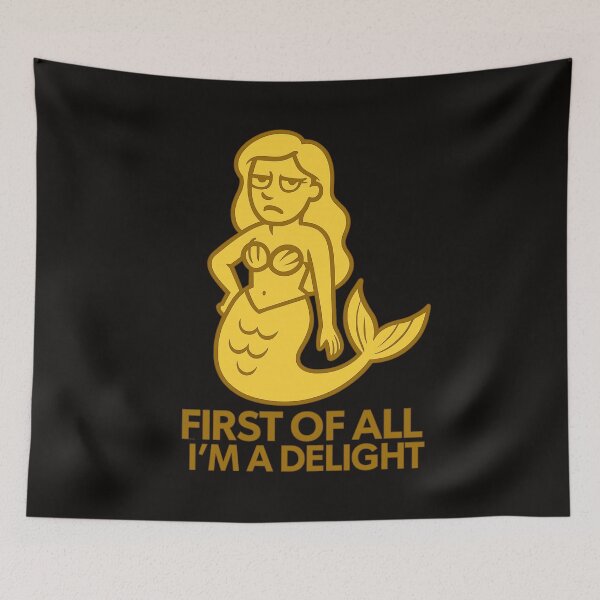 Item preview, First Of All I'm A Delight, Sarcastic Angry Mermaid designed and sold by LuveraxArt.
