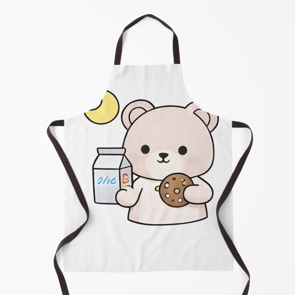 Item preview, Cute Kawaii Bear with Milk Carton and Chocolate Cookie designed and sold by Trendora90.