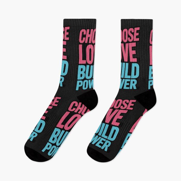 Item preview, Choose Love Build Power Bold Typography Design designed and sold by CrystalCove11.