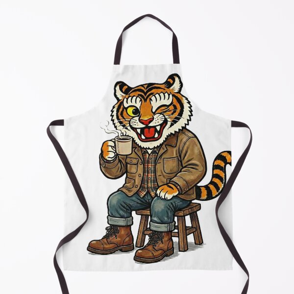 Item preview, Hip-Bum Tiger: Vintage Workwear Coffee Break designed and sold by DimensionV Studio.