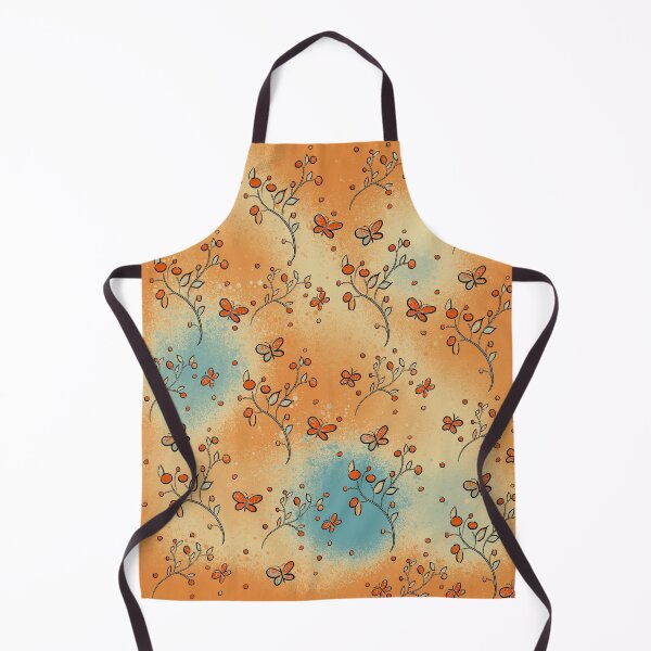 Item preview, Orange Butterfly Floral Pattern - Warm Gradient Illustration designed and sold by TheArtOfTreble.