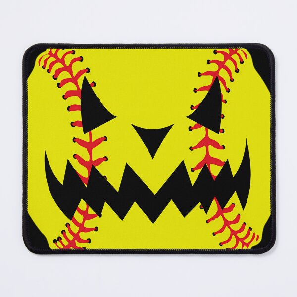 Item preview, Halloween Softball Pumpkin Jack O Lantern Face designed and sold by DanielleClerc1.