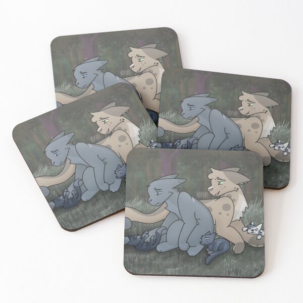 Item preview, Bluefur and Thrushpelt (background) designed and sold by ceolsonart.