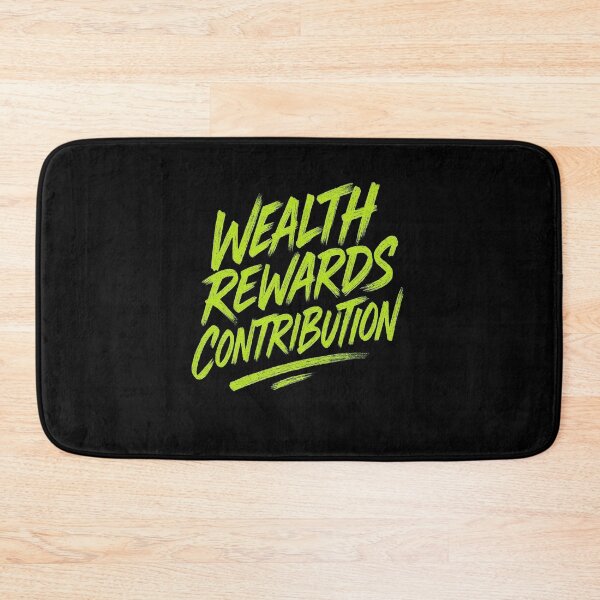 Item preview, Wealth Rewards Contribution – Motivational Entrepreneur Quote Typography Design designed and sold by Adappai.